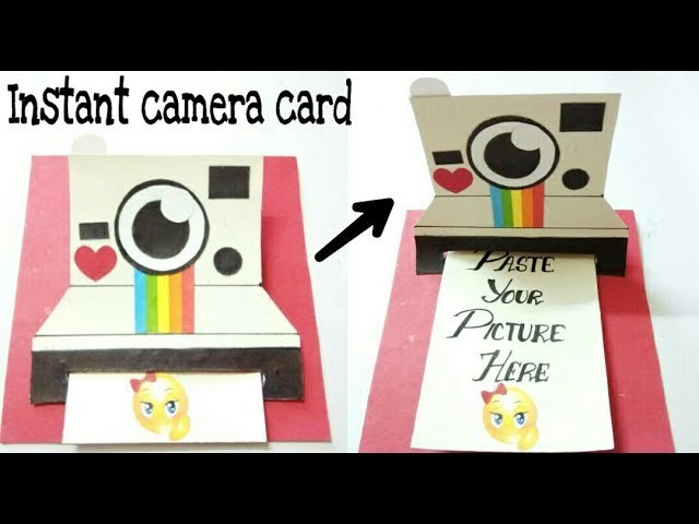 DIY|how to make card for bf | Polariod instant camera card | tutorial |3D photo card |craftsworld21