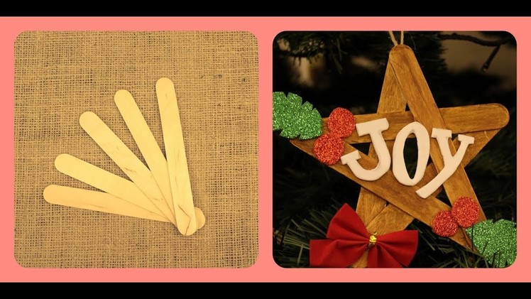???????????????????? DIY: Christmas Star Ornament using Popsicle sticks????????????????????????????????????