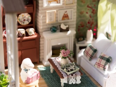 DIY Miniature Dollhouse "Happy Times" with Working Light