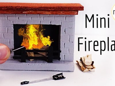 DIY Miniature Fireplace tutorial | DollHouse | miniDIY