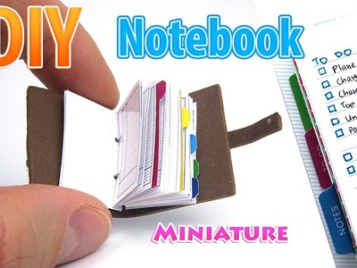 DIY Miniature Wirebound Notebook | DollHouse | No Polymer Clay!