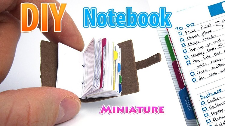 DIY Miniature Wirebound Notebook | DollHouse | No Polymer Clay!