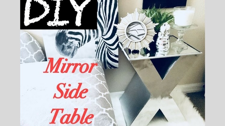Diy Mirror Side Table Home.Room Decor Using Boxes!!! Simple, Quick, and Inexpensive.