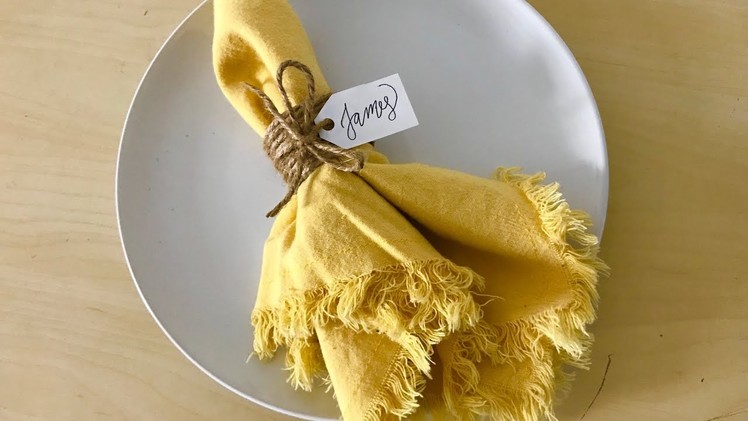 DIY Napkin Ring (Personalized & Made With Toilet Paper Roll)