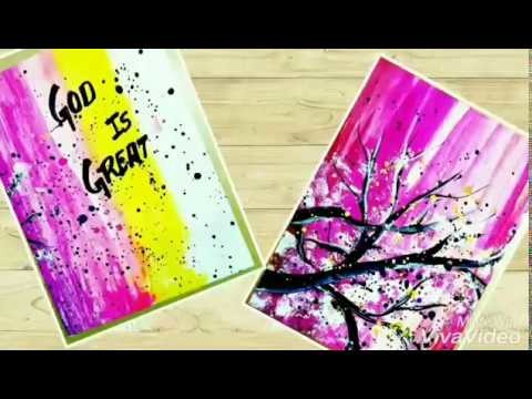 DIY Notebook Cover Design - Abstract painting tutorial