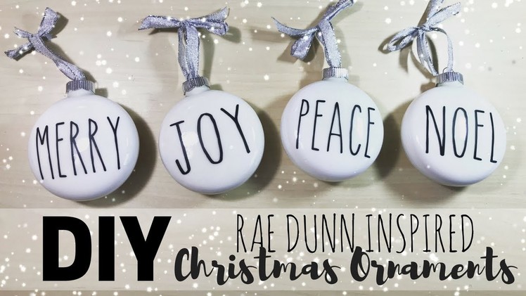 DIY Rae Dunn Inspired Ornaments | How to Download a Font | Cricut Design Space Christmas Decorations