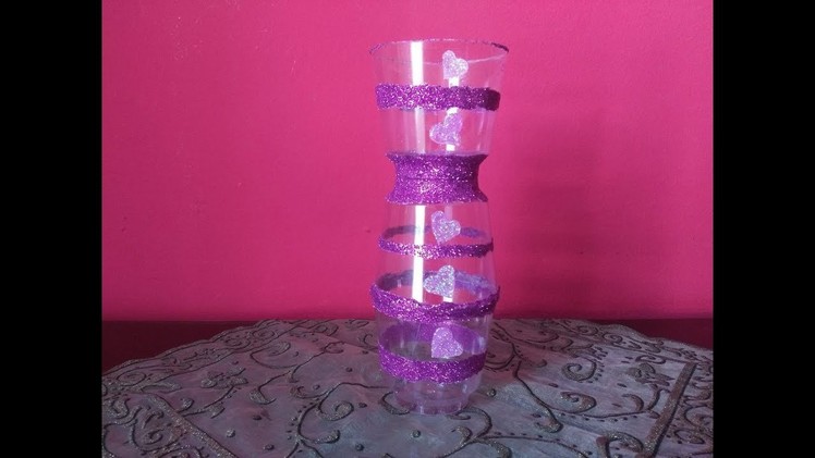 DIY Recycling Ideas - How to Make a Vase with Plastic Cups for Home Decor + Tutorial !