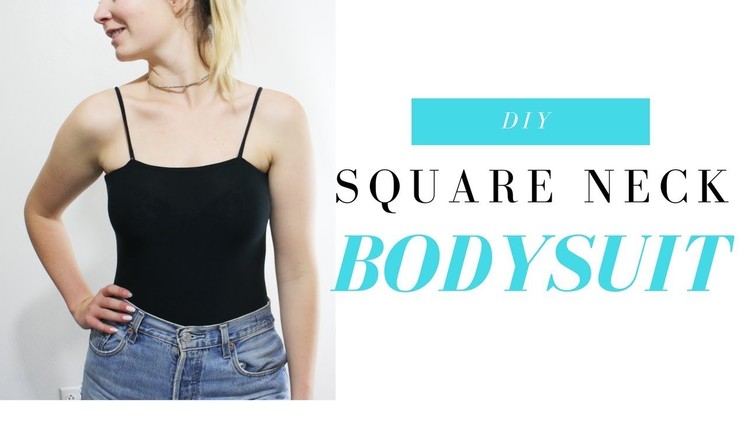 DIY Square Neck Bodysuit || Katie Hattabaugh