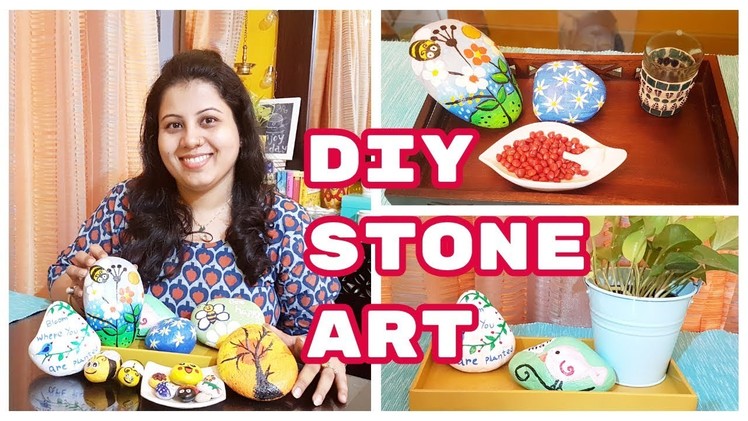 DIY STONE ART | DIY Painted Rock Art | DIY Stone Painting Using Acrylic Paint | Maitreyee's Passion