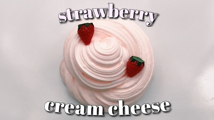 DIY Strawberry Cream Cheese Slime w. Daiso Clay ????