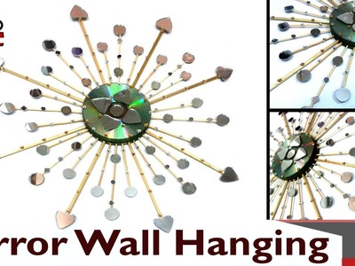 DIY Sunburst Mirror Wall Hanging - Use Old CD's into Wall Decor