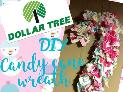 Dollar Tree DIY Shabby Chic.cozy cottage Candy Cane Wreath