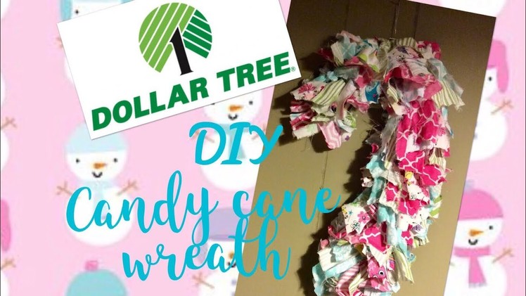 Dollar Tree DIY Shabby Chic.cozy cottage Candy Cane Wreath
