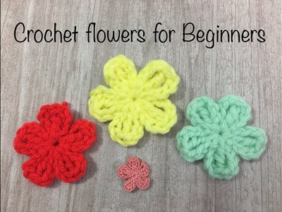 Easy crochet flowers tutorial for beginners # Flower No.1