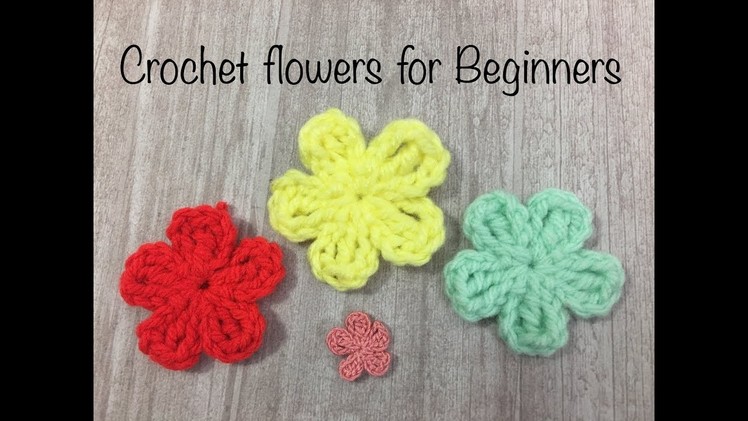 Easy crochet flowers tutorial for beginners # Flower No.1