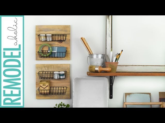 Easy Dollar Store DIY Farmhouse Wall Baskets Tutorial