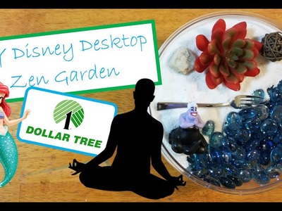 EASY Dollar Tree DIY Desktop Zen Garden | Disney Little Mermaid Themed