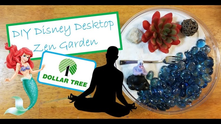 EASY Dollar Tree DIY Desktop Zen Garden | Disney Little Mermaid Themed