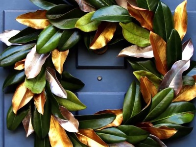 Easy Free & Beautiful DIY magnolia Wreath