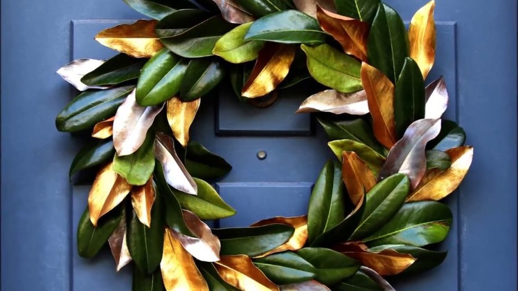 Easy Free & Beautiful DIY magnolia Wreath