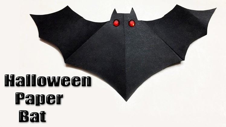 EASY ORIGAMI BAT: How To Make A HALLOWEEN BAT- Cute Hallloween DIY Decor-creative paper crafts