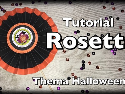 Halloween Rosette, Fan Fold Flowers, Tutorial, Anleitung, DIY, Paper Rosettes