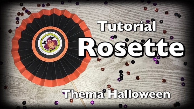 Halloween Rosette, Fan Fold Flowers, Tutorial, Anleitung, DIY, Paper Rosettes