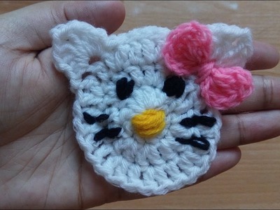 How to Crochet a Angela Cat Applique by Tahmina