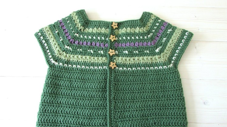 How to crochet a fair isle children's sweater. cardigan