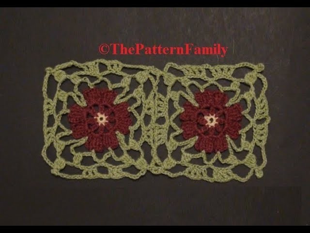 How to Crochet and Join Motif Squares Pattern #114│by ThePatternfamily