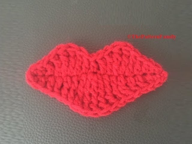 How to Crochet Lips Pattern #126│by ThePatternFamily