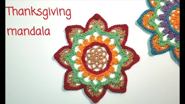 How to crochet Thanksgiving mandala