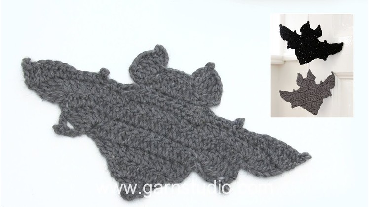 How to crochet the bat in DROPS Extra 0-1391