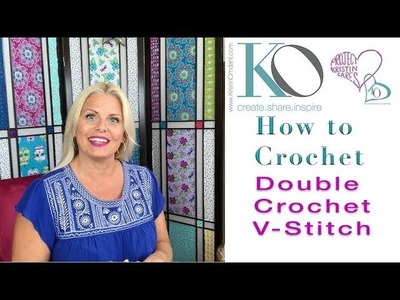 How To Crochet the Double Crochet V Stitch (dc, ch2, dc)