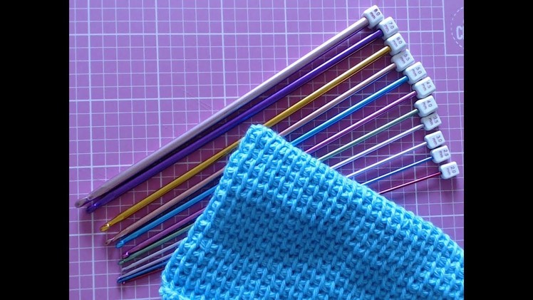 How to Crochet Tunisian or Afghan Simple stitch for beginners