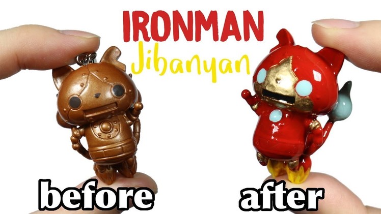 How to DIY.Customization Iron Man Robo-Jibanyan Yokai Watch Figure Repaint Tutorial