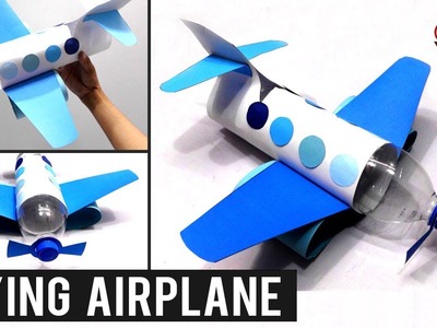 How to Make a Flying Airplane using Plastic Bottle | DIY Plastic Bottle | Best out of Waste