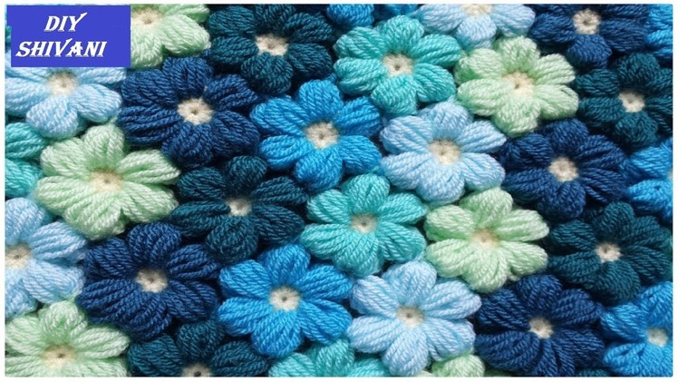How to make a puff flower with crochet.crosia.