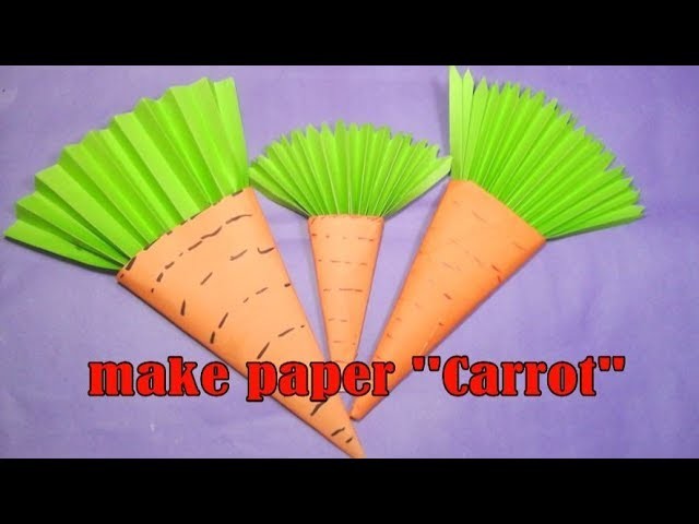How to make beautiful paper carrot | easy DIY origami tutorial