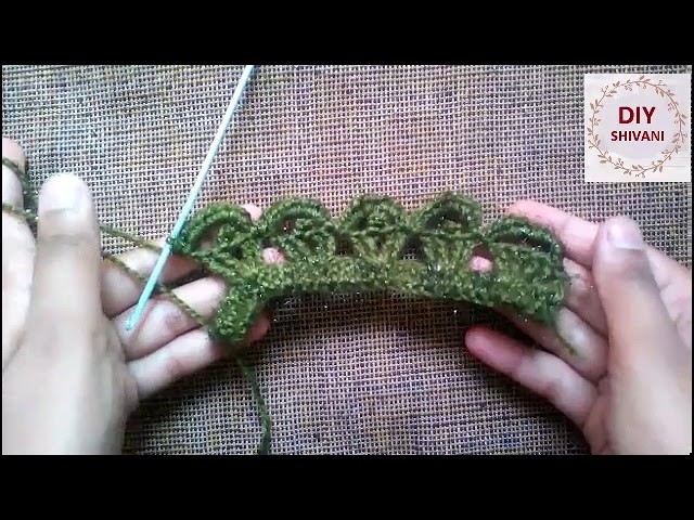 How to make crochet. crosia new design. side border
