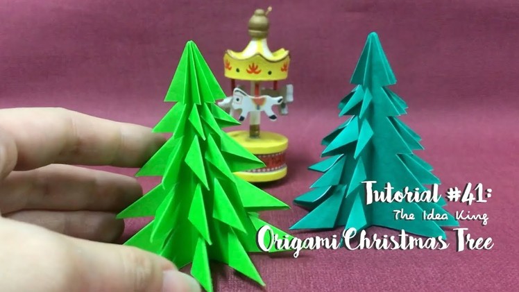 How to Make DIY Origami Christmas Tree? | The Idea King Tutorial #41