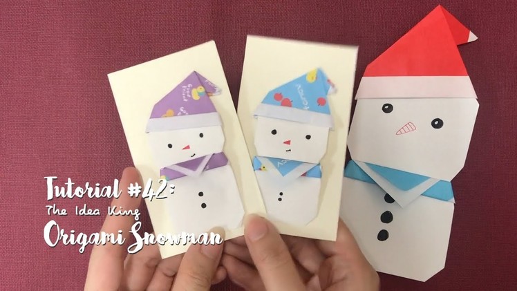 How to Make DIY Origami Snowman? | The Idea King Tutorial #42