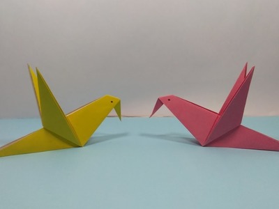 How To Make DIY Simple and Easy Paper Bird | Origami Fapping Bird Tutorial