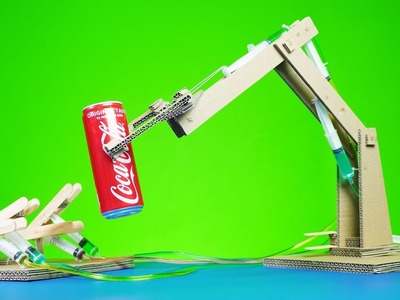 How To Make Hydraulic Powered Robotic Arm From Carboard DIY At Home
