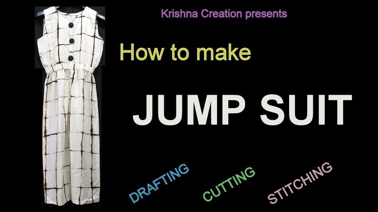 How to make JUMP SUIT easily at home in Hindi, DIY, By Krishna Creation