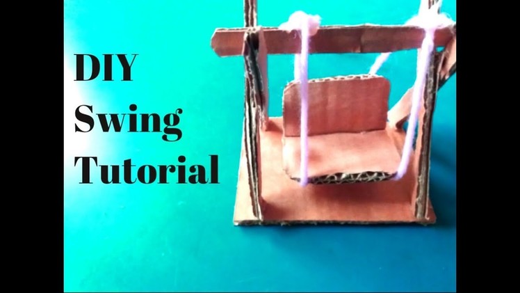 How to make miniature swing from cardboard at home | DIY | Easy swing tutorial. ????