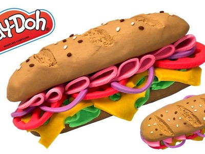 How to Make Play Doh Giant Sandwich. DIY Playdough Food for Kids. Educational Video for Kids