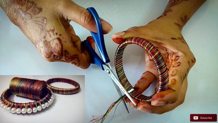 How To Make Silk Thread Bangles | Pearl Bangles | Bangles DIY