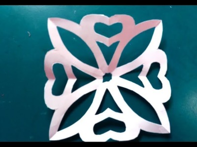 ????How to make simple and easy paper cutting flower.design tutorial. DIY craft!