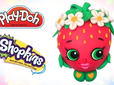 How to make Strawberry Kiss Shopkins Toy. Play Doh Clay DIY Tutorial for Beginners. Shopkins for Kid